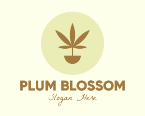 Cannabis Marijuana Plant logo design