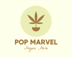 Cannabis Marijuana Plant logo design