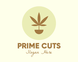 Cannabis Marijuana Plant logo design