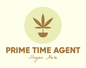 Cannabis Marijuana Plant logo design