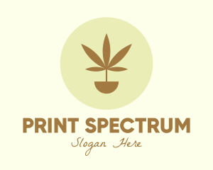 Cannabis Marijuana Plant logo design