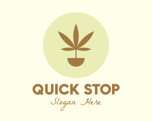 Cannabis Marijuana Plant logo design