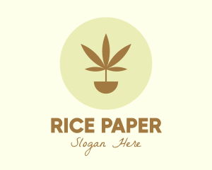 Cannabis Marijuana Plant logo design