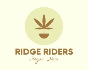 Cannabis Marijuana Plant logo design