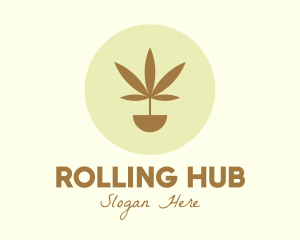 Cannabis Marijuana Plant logo design