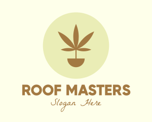 Cannabis Marijuana Plant logo design