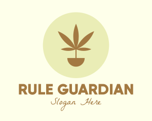 Cannabis Marijuana Plant logo design