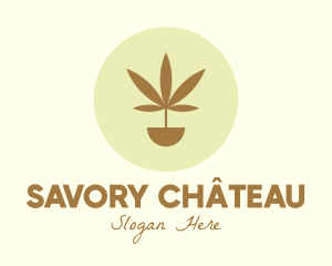 Cannabis Marijuana Plant logo design