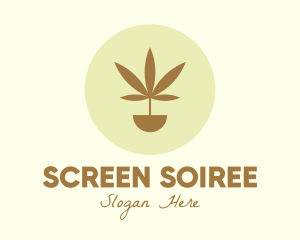 Cannabis Marijuana Plant logo design