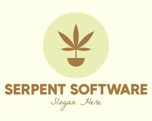 Cannabis Marijuana Plant logo design