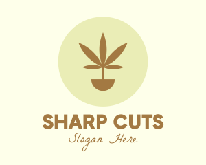 Cannabis Marijuana Plant logo design