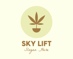 Cannabis Marijuana Plant logo design