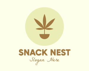 Cannabis Marijuana Plant logo design