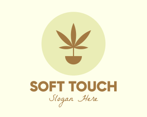 Cannabis Marijuana Plant logo design