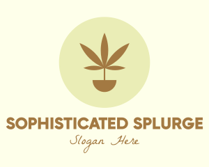 Cannabis Marijuana Plant logo design