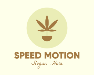 Cannabis Marijuana Plant logo design