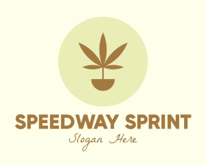 Cannabis Marijuana Plant logo design