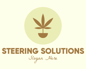 Cannabis Marijuana Plant logo design