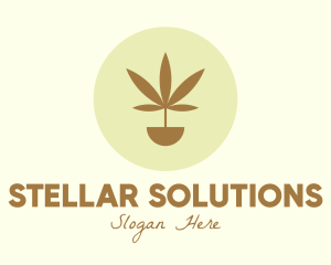 Cannabis Marijuana Plant logo design