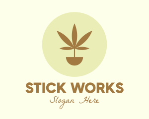 Cannabis Marijuana Plant logo design