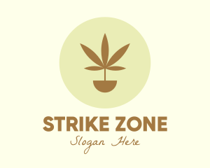 Cannabis Marijuana Plant logo design