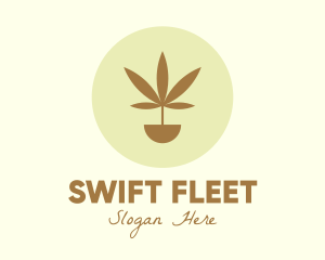 Cannabis Marijuana Plant logo design