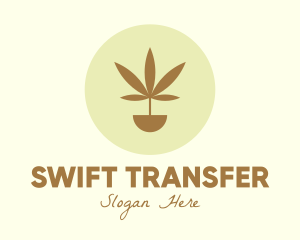 Cannabis Marijuana Plant logo design