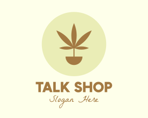 Cannabis Marijuana Plant logo design