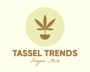 Cannabis Marijuana Plant logo design