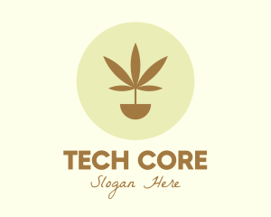 Cannabis Marijuana Plant logo design