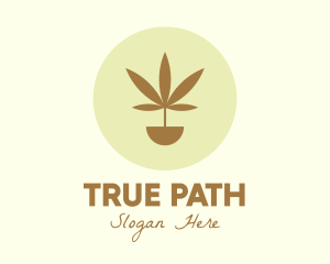 Cannabis Marijuana Plant logo design