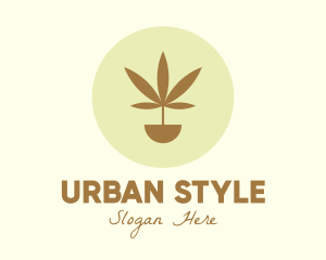 Cannabis Marijuana Plant logo design