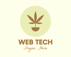 Cannabis Marijuana Plant logo design