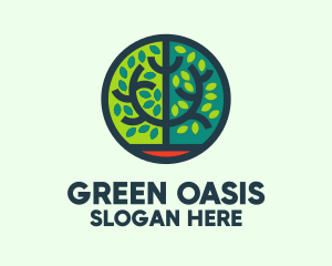 Green Bush Circle Badge logo