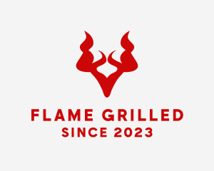 Fire Bull Grill  logo design