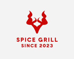 Fire Bull Grill  logo design