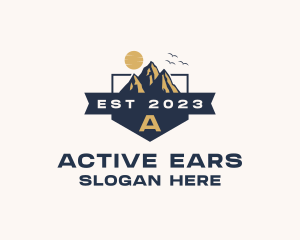 Mountain Peak Hiking logo design