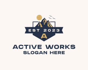 Mountain Peak Hiking logo design