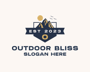 Mountain Peak Hiking logo design