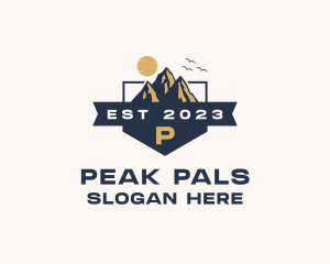 Mountain Peak Hiking logo design