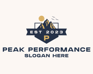 Mountain Peak Hiking logo design