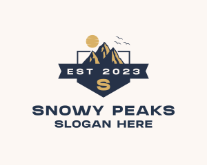 Mountain Peak Hiking logo design