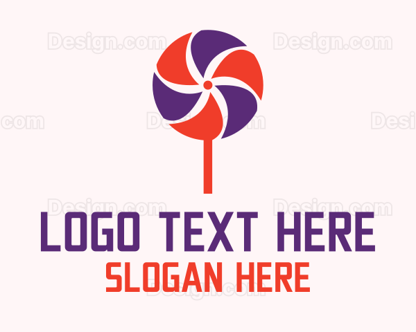 Colorful Lollipop Pinwheel Logo