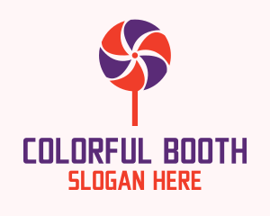 Colorful Lollipop Pinwheel  logo design