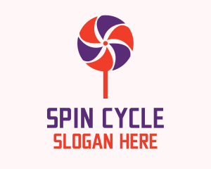 Colorful Lollipop Pinwheel  logo design