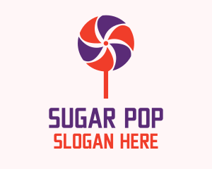 Colorful Lollipop Pinwheel  logo design