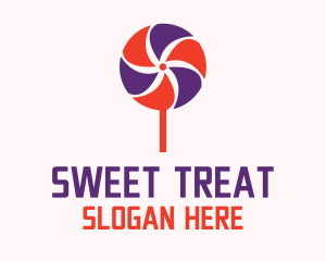 Colorful Lollipop Pinwheel  logo design