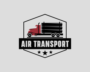 Logging Truck Transportation  logo design