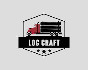 Logging Truck Transportation  logo design