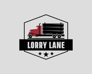 Logging Truck Transportation  logo design